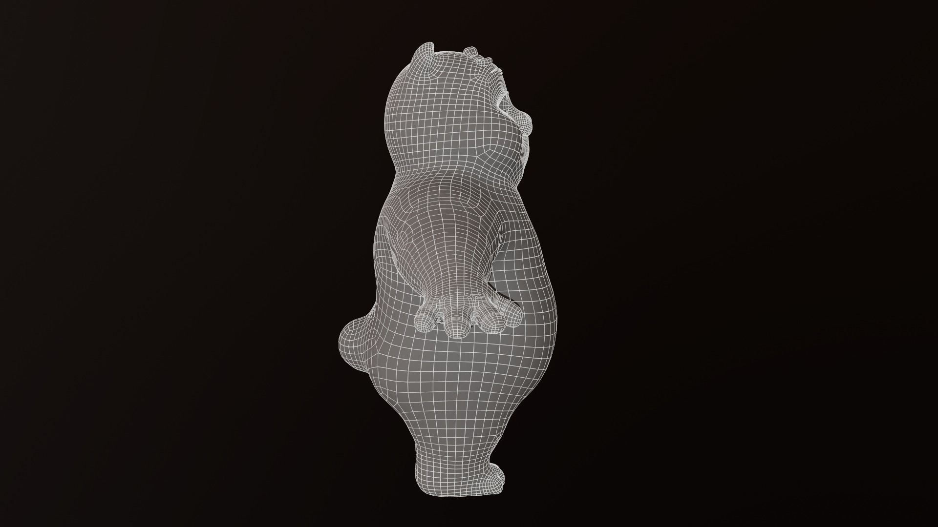 Asset - Cartoons - Character - Bear Pink - Rig - Hight Poly Low-poly 3D model_10