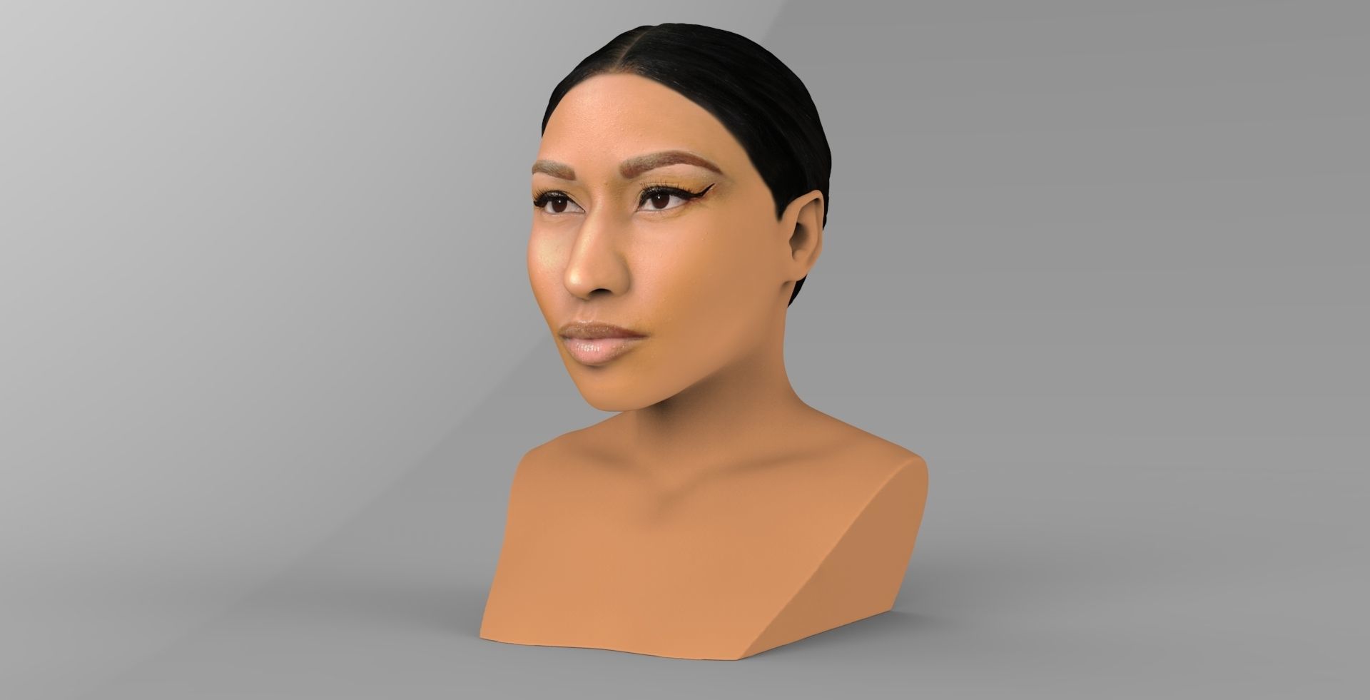 Nicki Minaj bust ready for full color 3D printing 3D print model_2