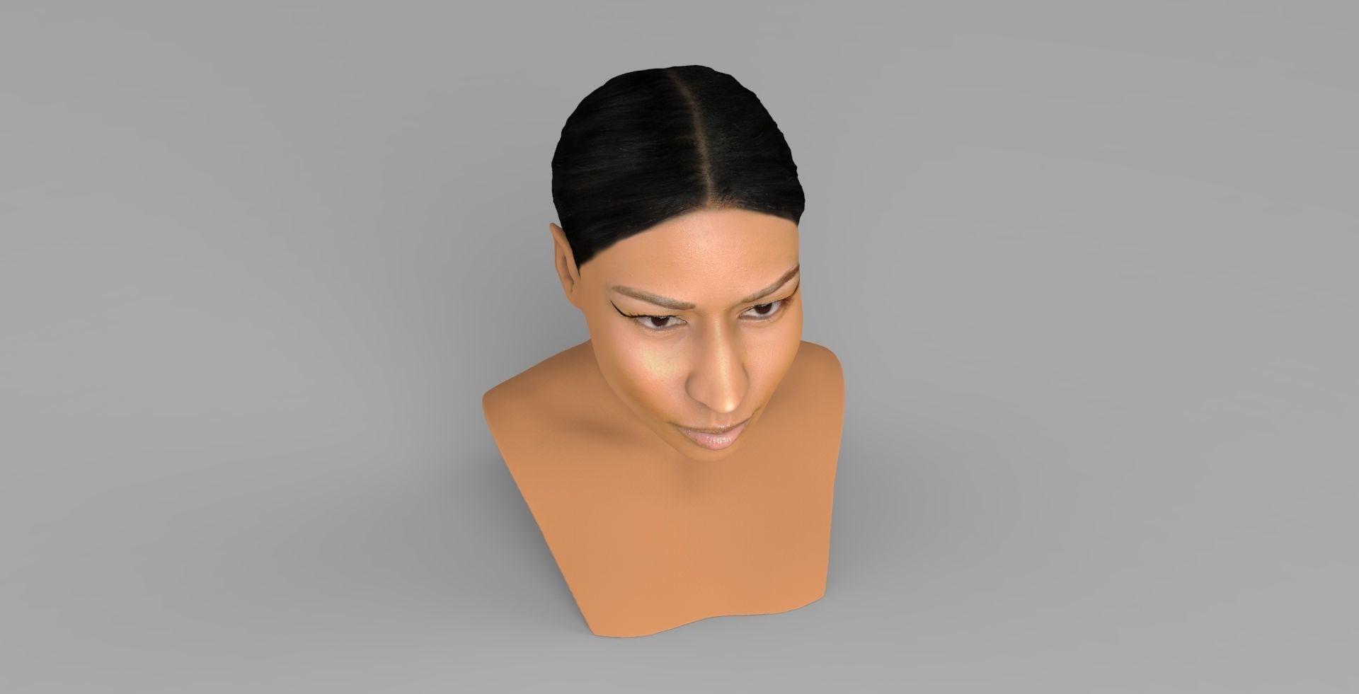 Nicki Minaj bust ready for full color 3D printing 3D print model_12