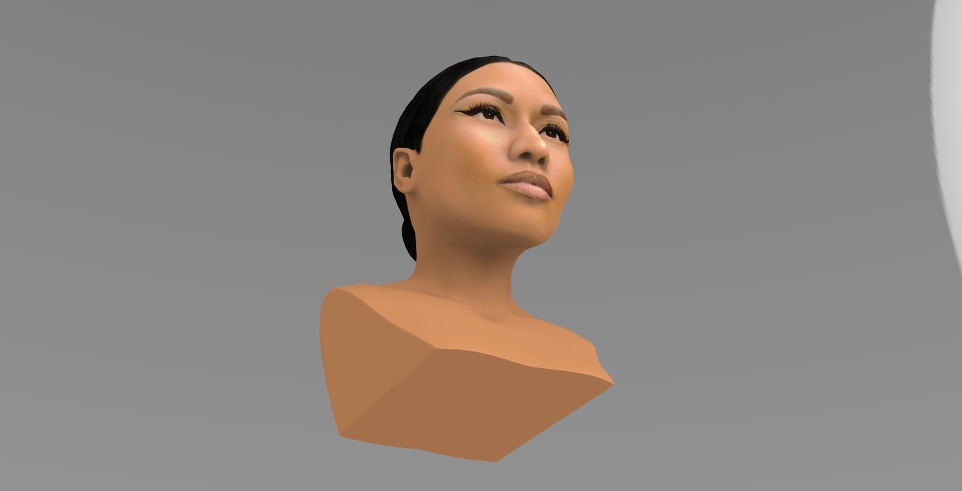 Nicki Minaj bust ready for full color 3D printing 3D print model_17
