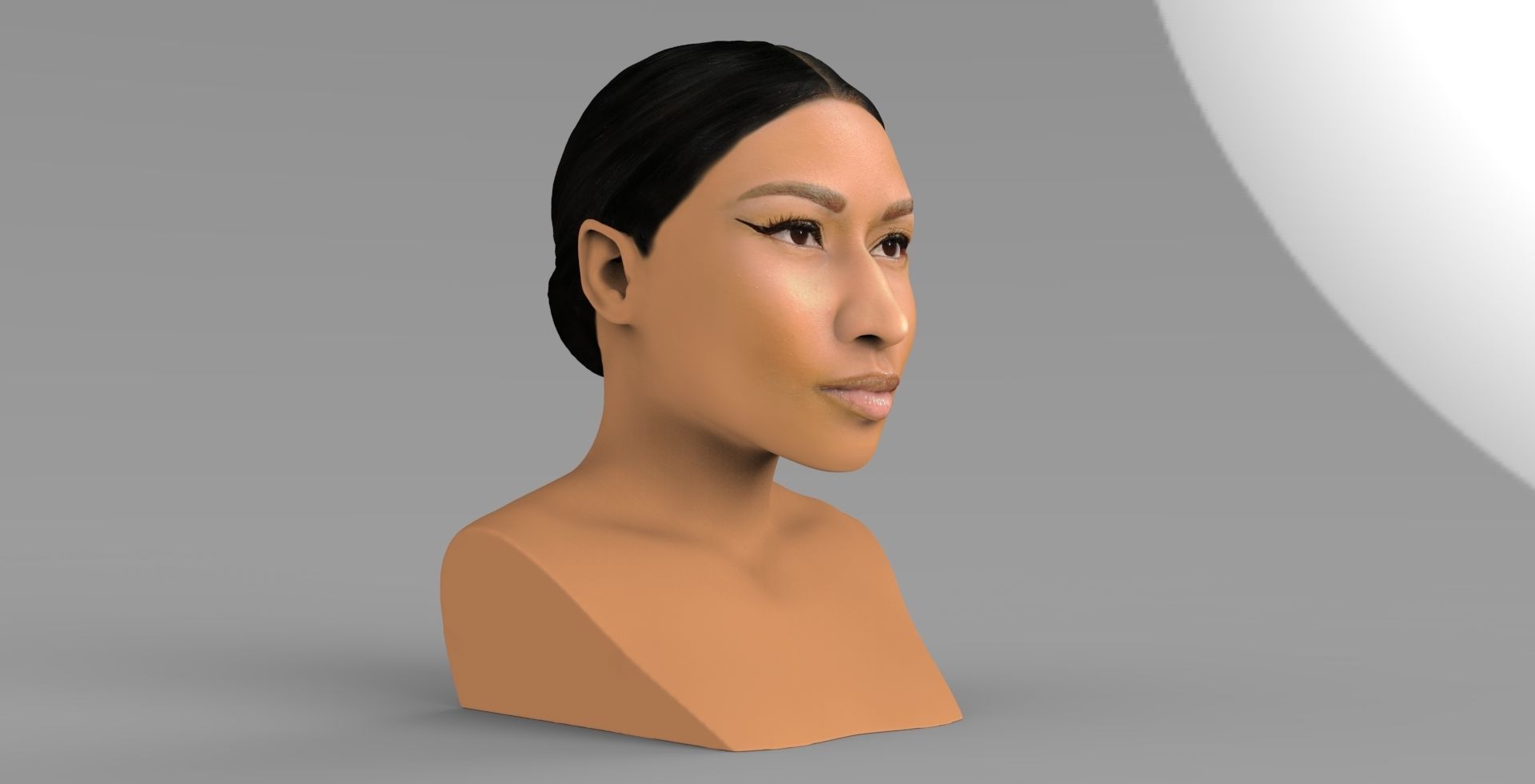 Nicki Minaj bust ready for full color 3D printing 3D print model_10