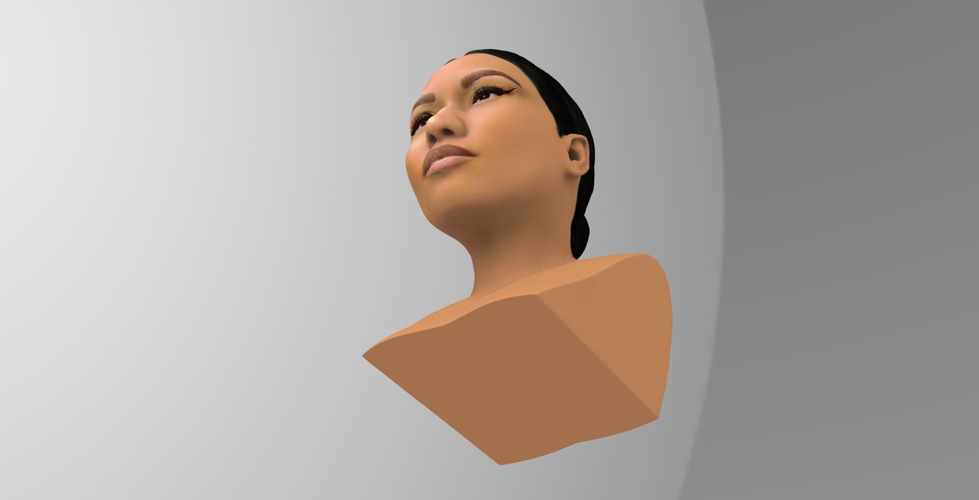 Nicki Minaj bust ready for full color 3D printing 3D print model_16
