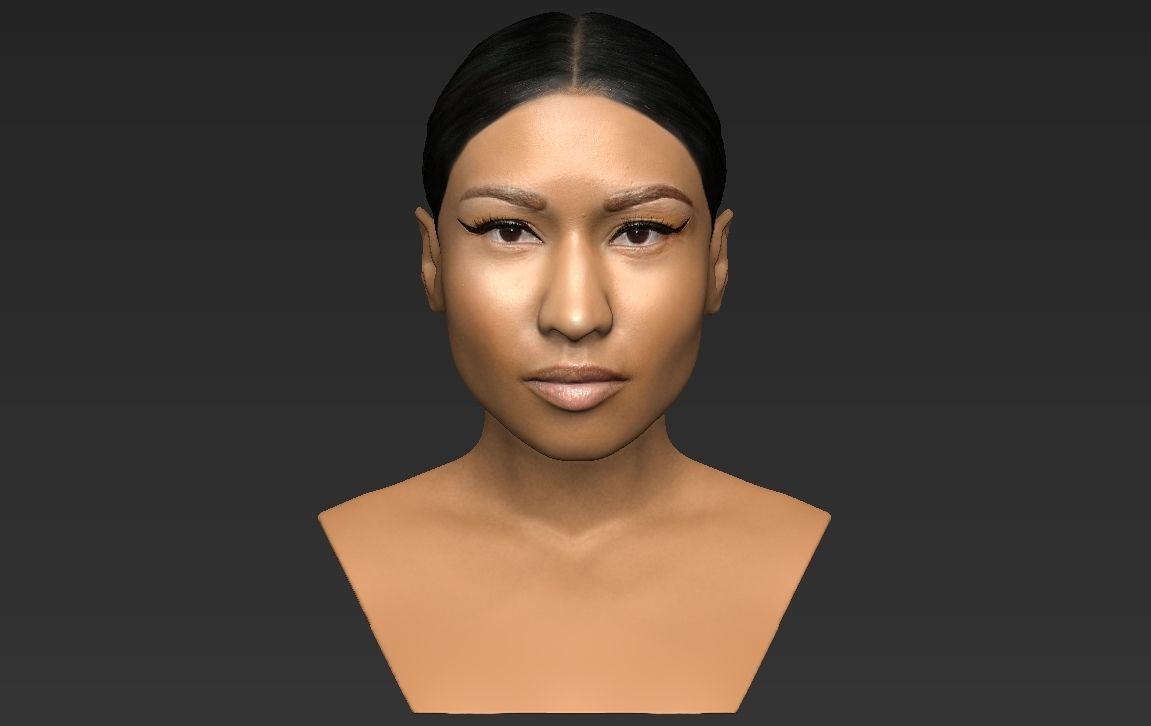 Nicki Minaj bust ready for full color 3D printing 3D print model_18