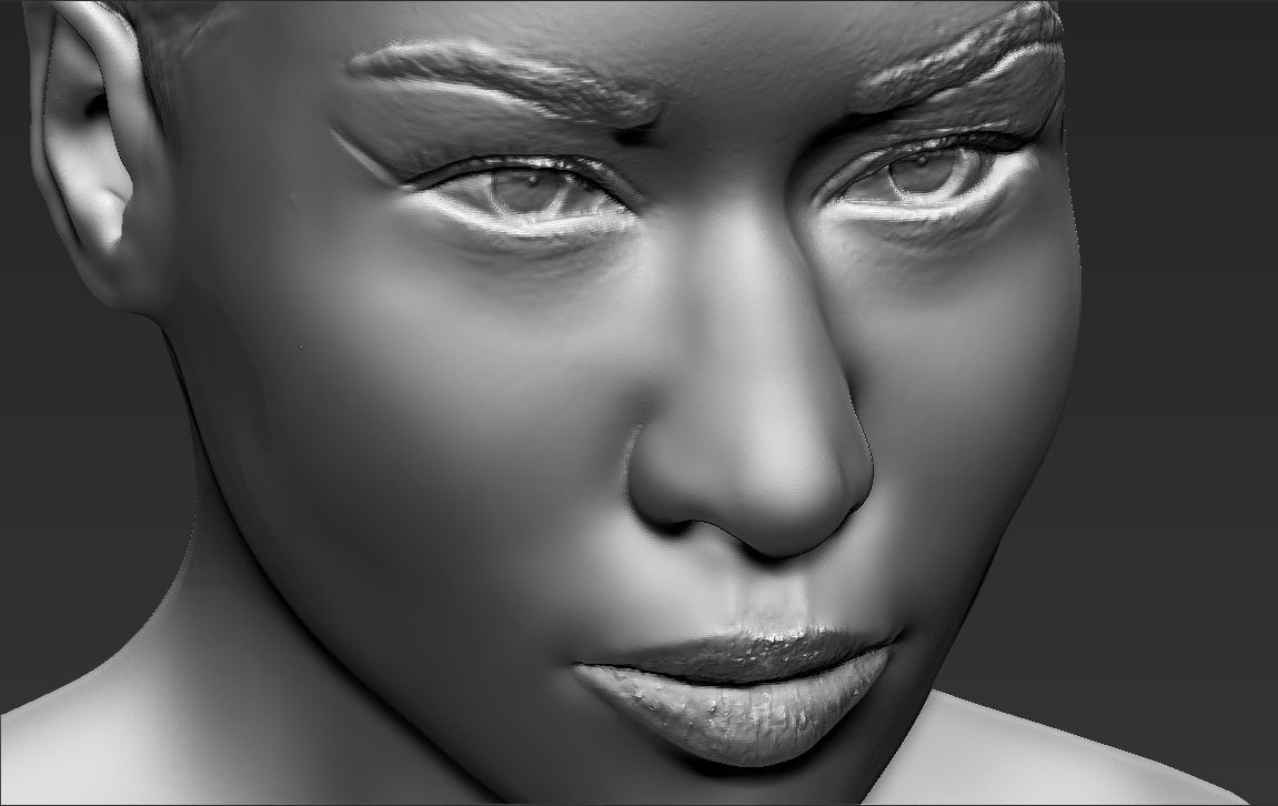 Nicki Minaj bust ready for full color 3D printing 3D print model_49