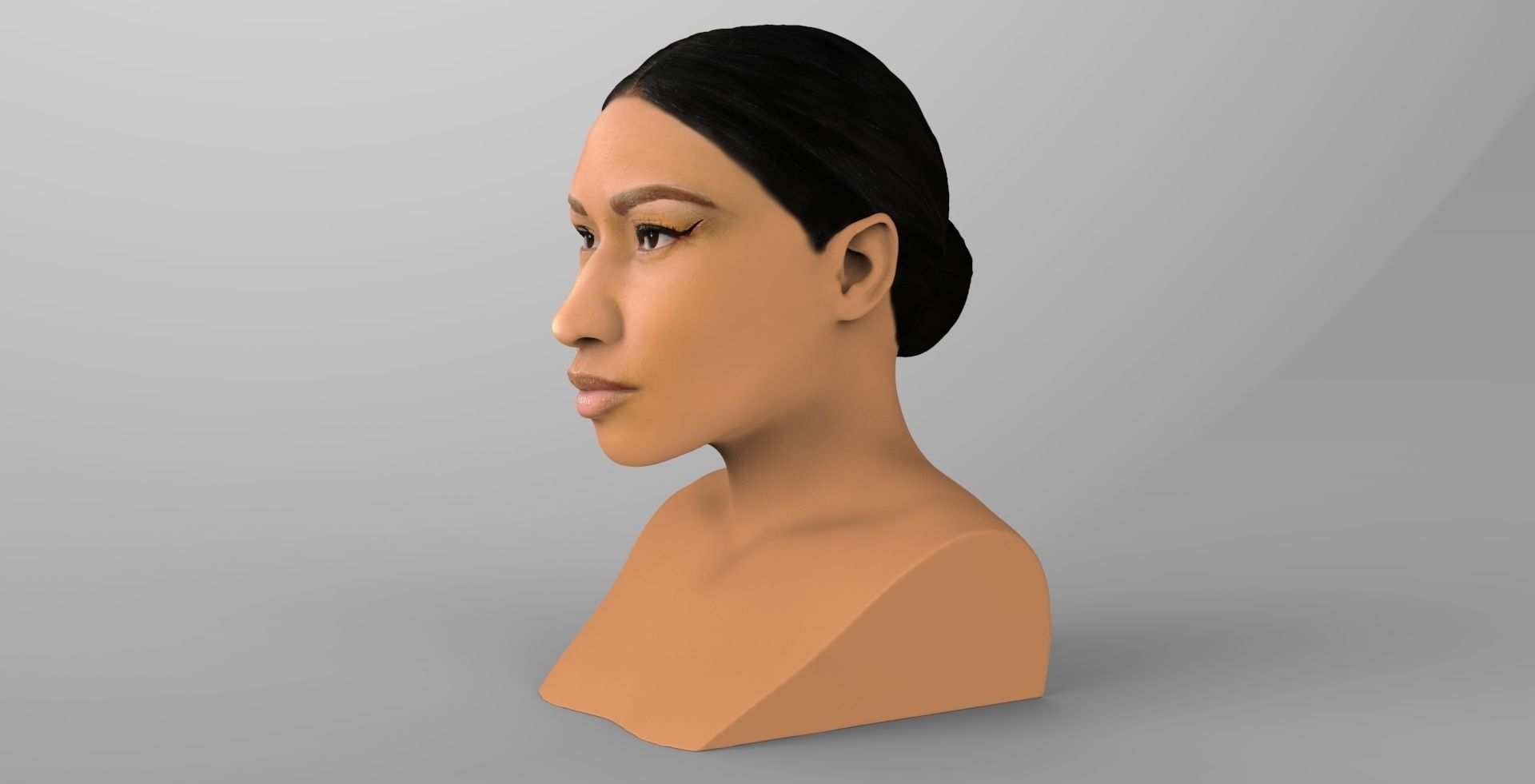 Nicki Minaj bust ready for full color 3D printing 3D print model_3