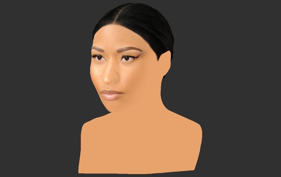 Nicki Minaj bust ready for full color 3D printing 3D print model_22