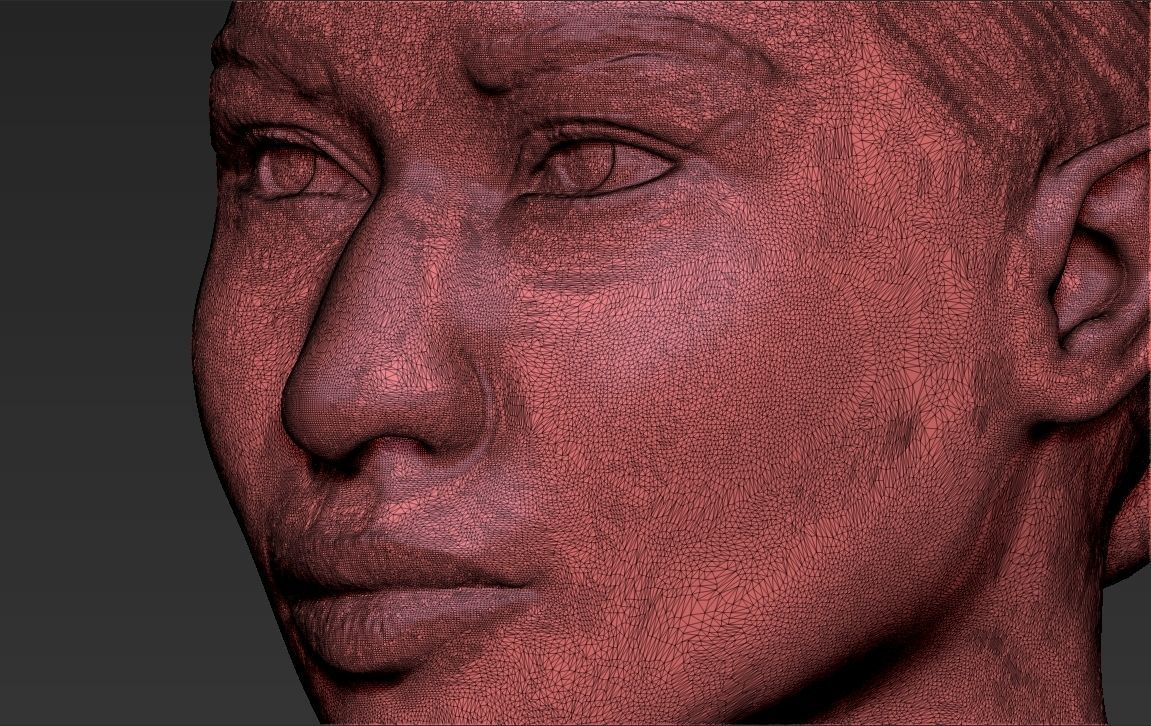 Nicki Minaj bust ready for full color 3D printing 3D print model_52