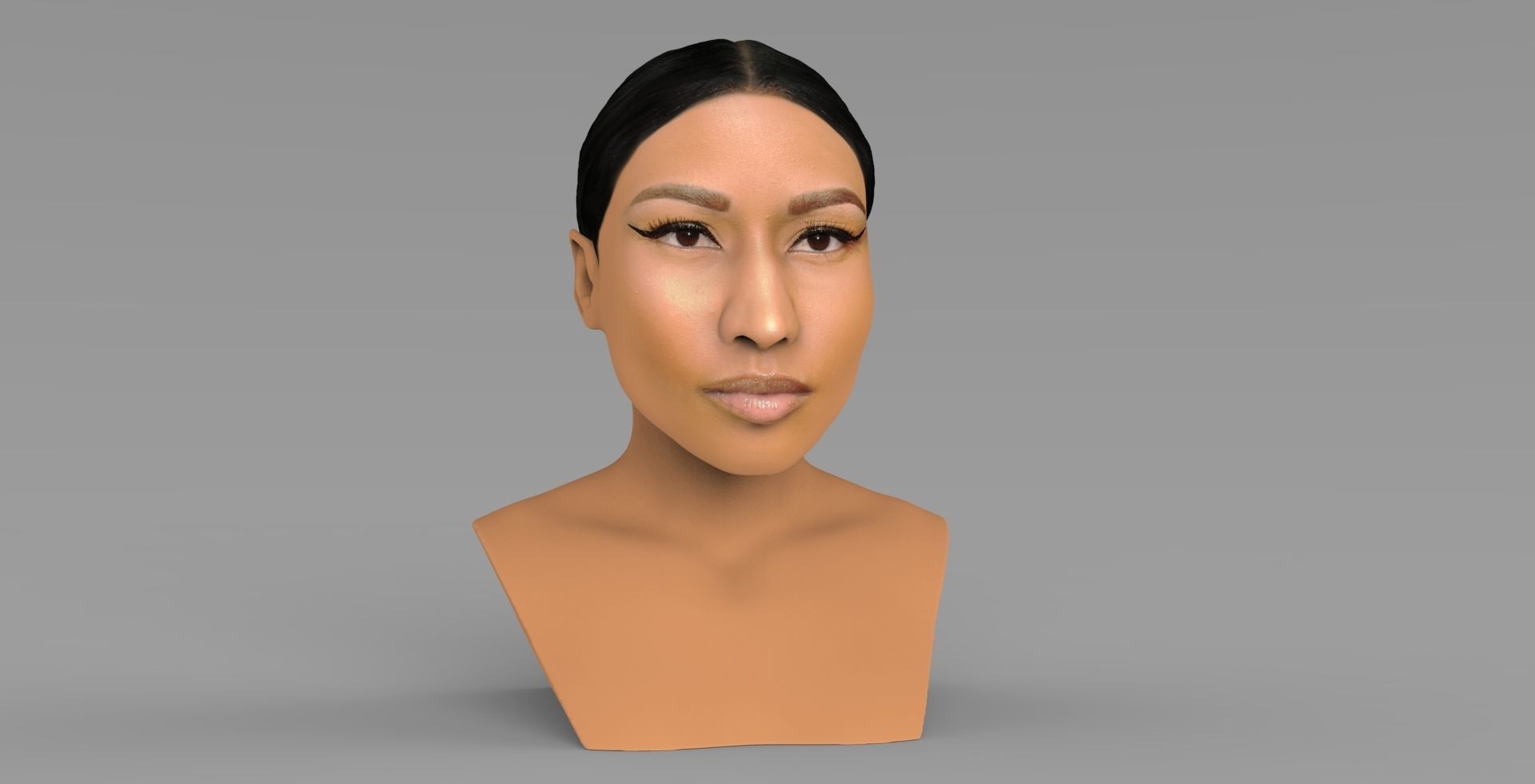 Nicki Minaj bust ready for full color 3D printing 3D print model_11