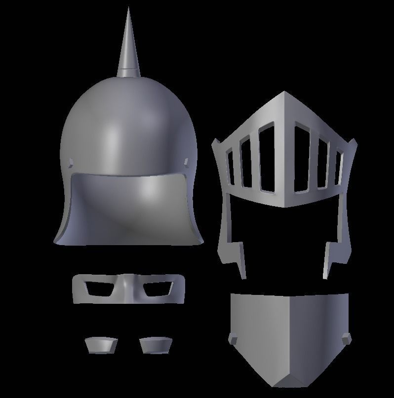 Robin Mask Helmet 3D print model_1