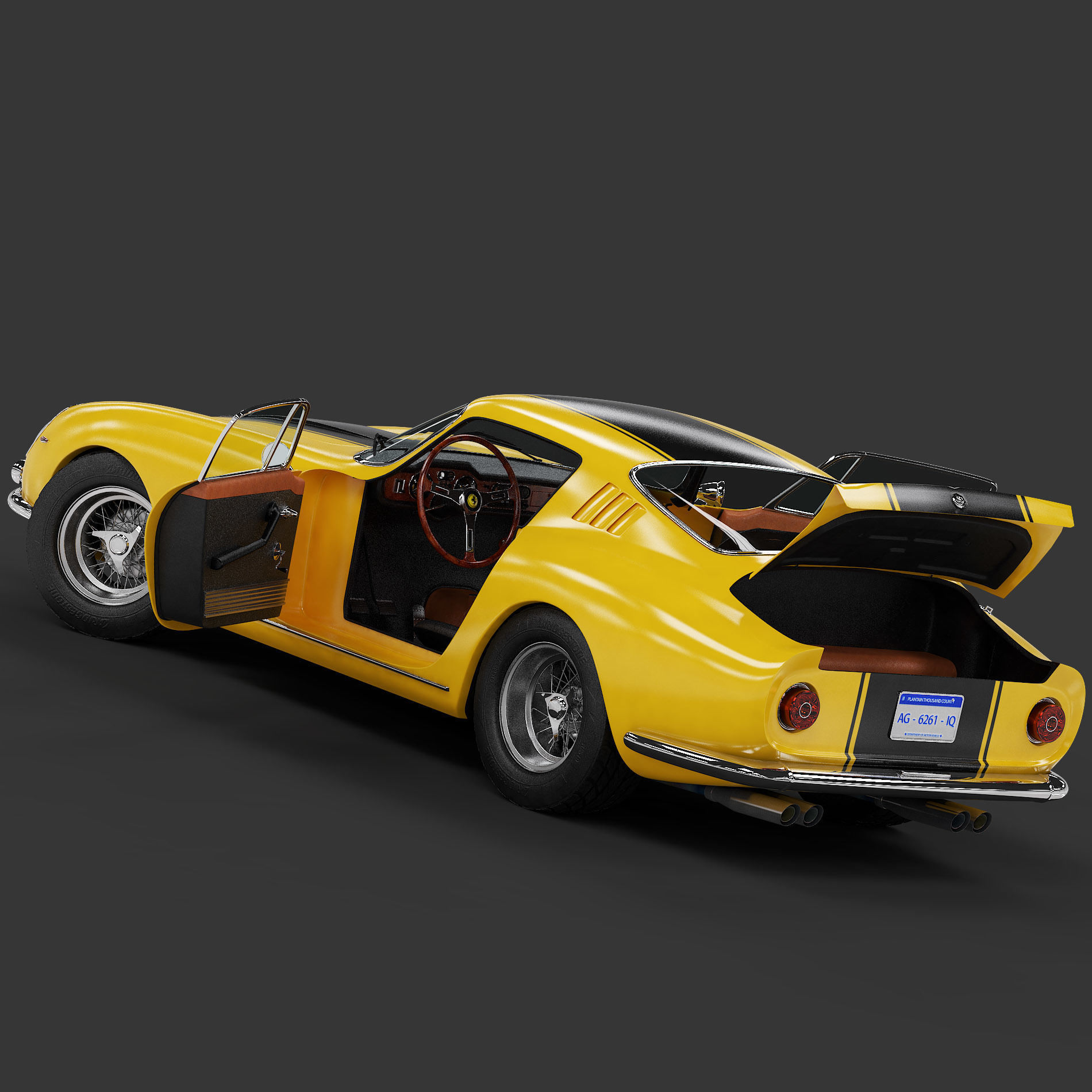 1967 Ferrari 275 GTB - LITE 3D model_1