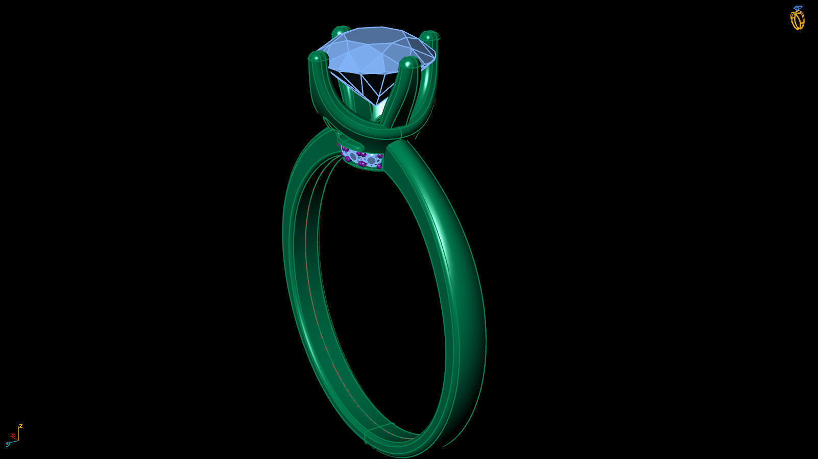 Ring R 0077 3D print model_12