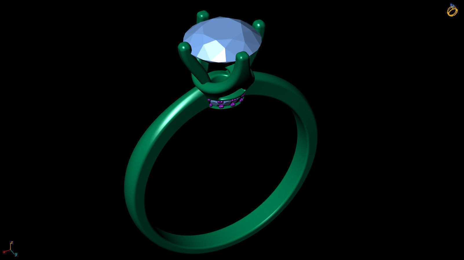 Ring R 0077 3D print model_14