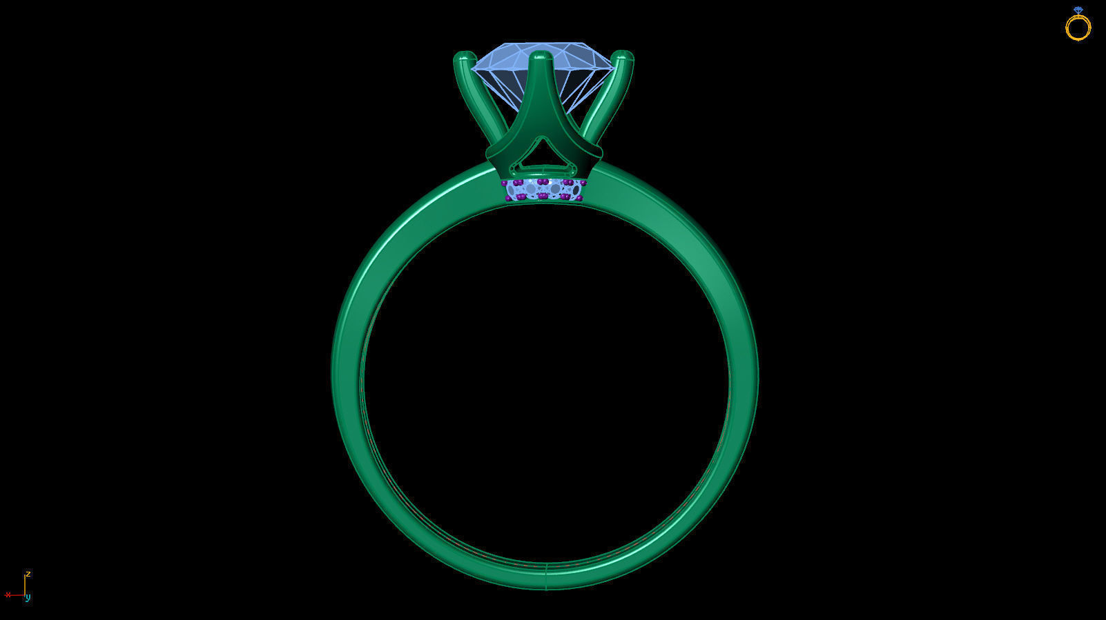 Ring R 0077 3D print model_13