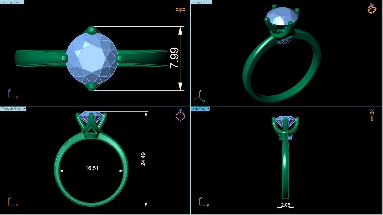 Ring R 0077 3D print model_5
