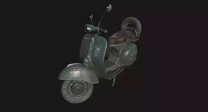 Vespa GS Low-poly 3D model