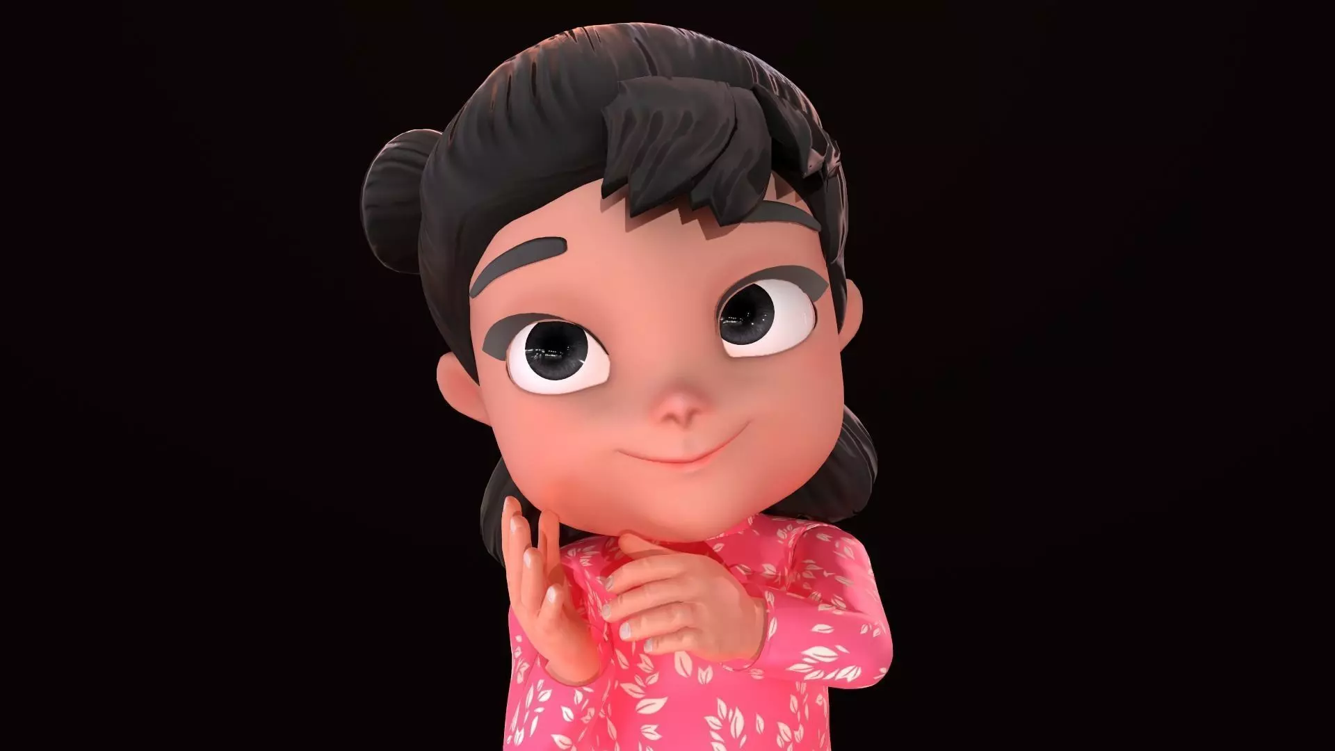 Asset - Cartoons - Character - Girl - Baby - Rig - 3D Models 3D model_0