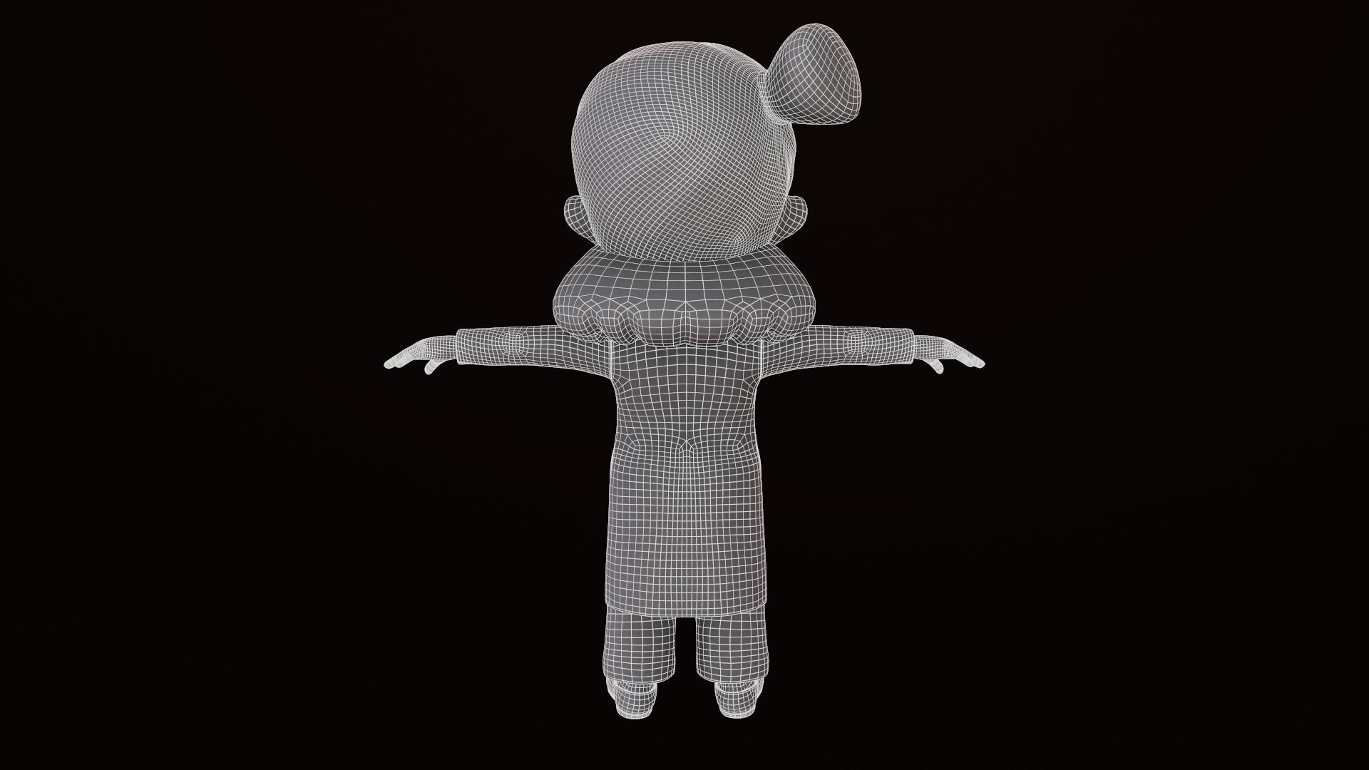 Asset - Cartoons - Character - Girl - Baby - Rig - 3D Models 3D model_11