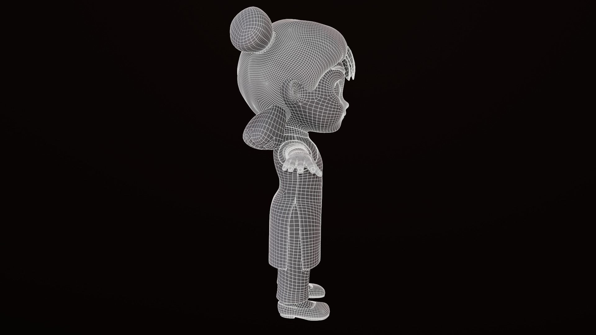 Asset - Cartoons - Character - Girl - Baby - Rig - 3D Models 3D model_10