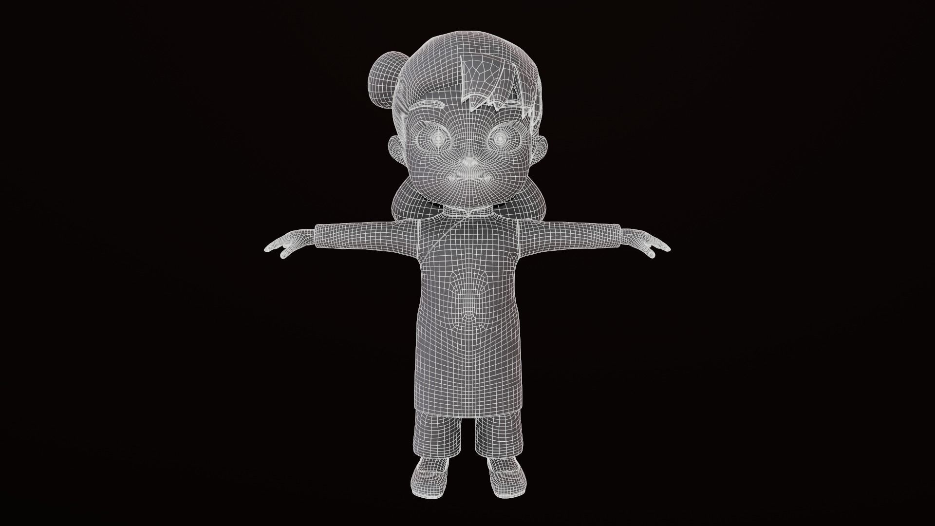 Asset - Cartoons - Character - Girl - Baby - Rig - 3D Models 3D model_8