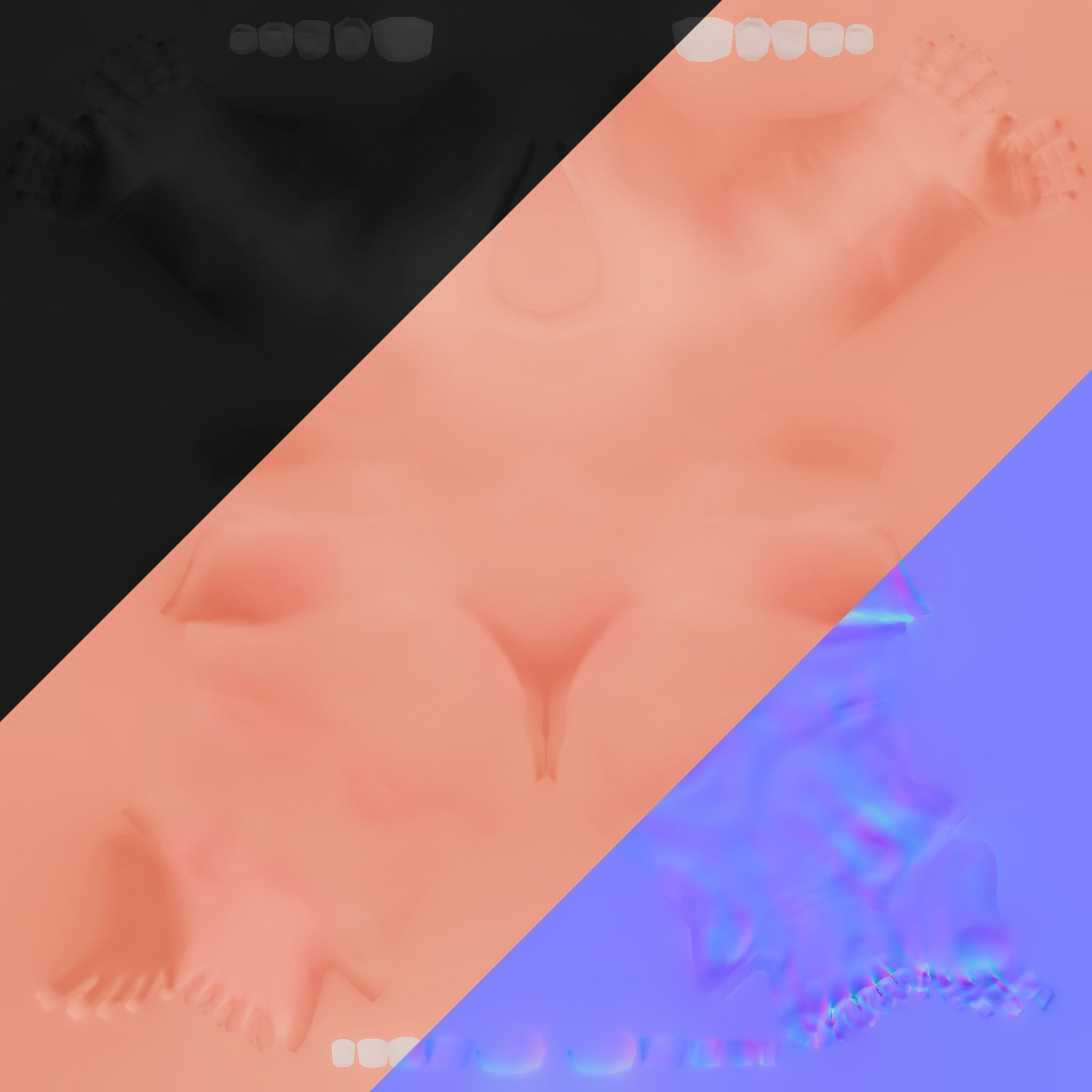 Asset - Cartoons - Character - Girl - Baby - Rig - 3D Models 3D model_13