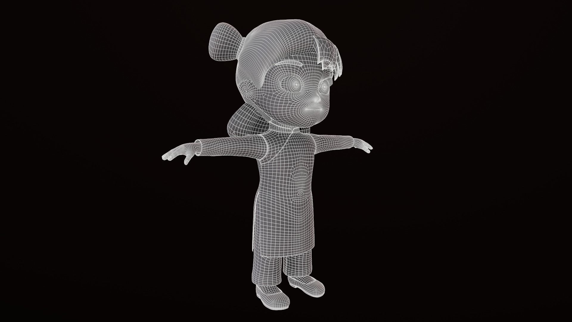 Asset - Cartoons - Character - Girl - Baby - Rig - 3D Models 3D model_9