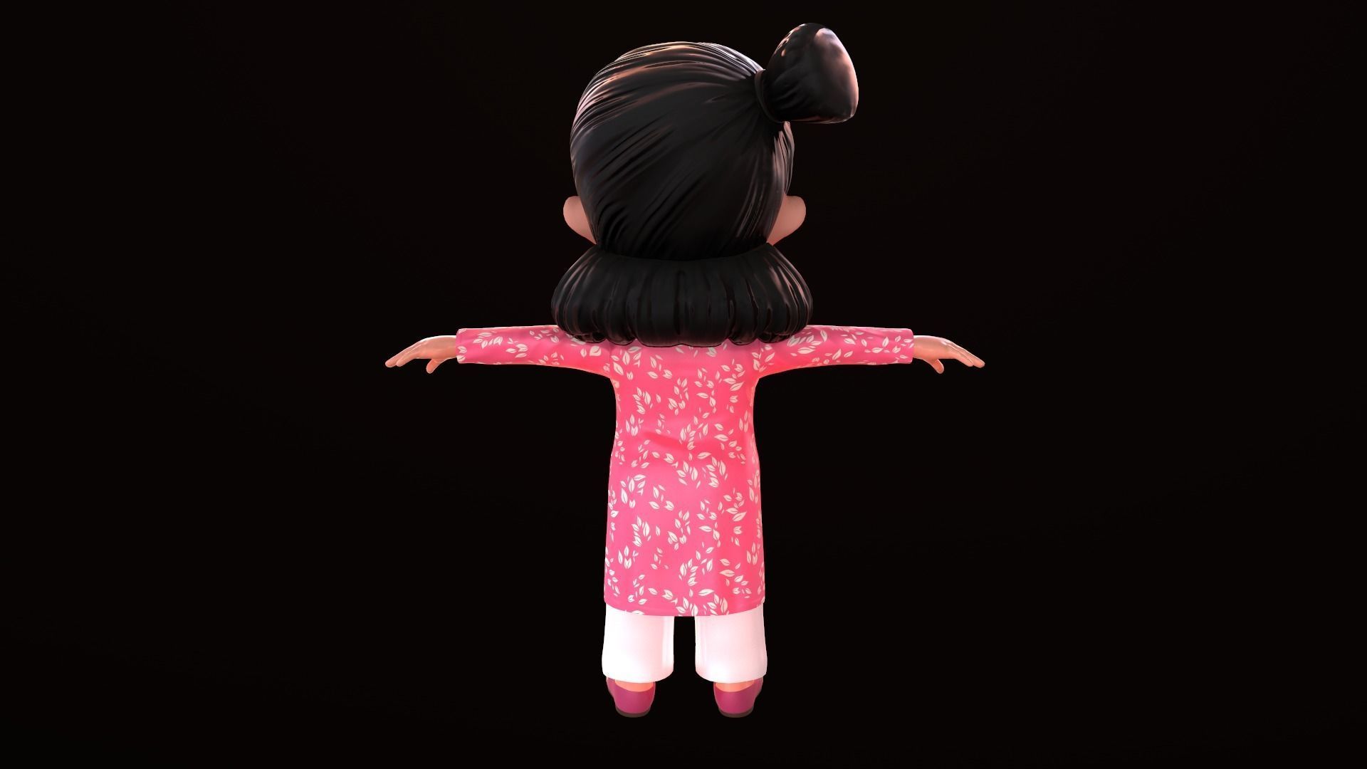 Asset - Cartoons - Character - Girl - Baby - Rig - 3D Models 3D model_6