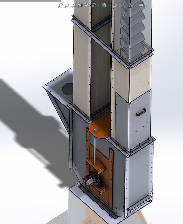 Bucket Elevator 150t 3D model_3