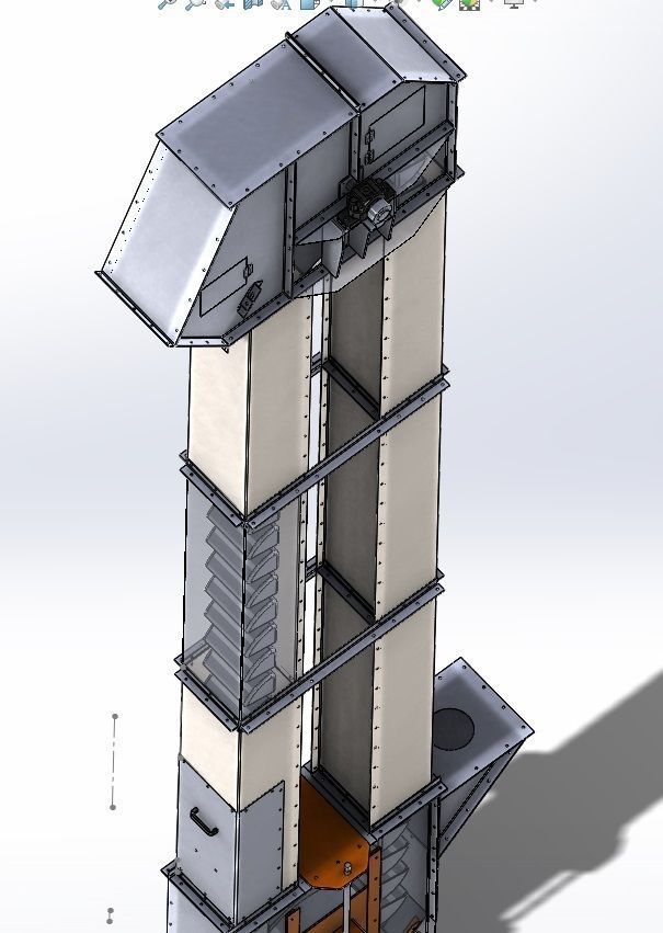 Bucket Elevator 150t 3D model_4