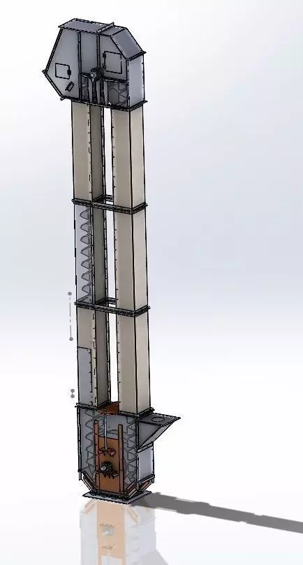 Bucket Elevator 150t 3D model_0