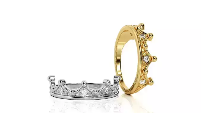 Crown Ring Band R 0075