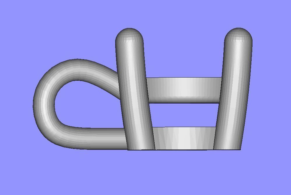 4 Claw Pendant  3D print model_7