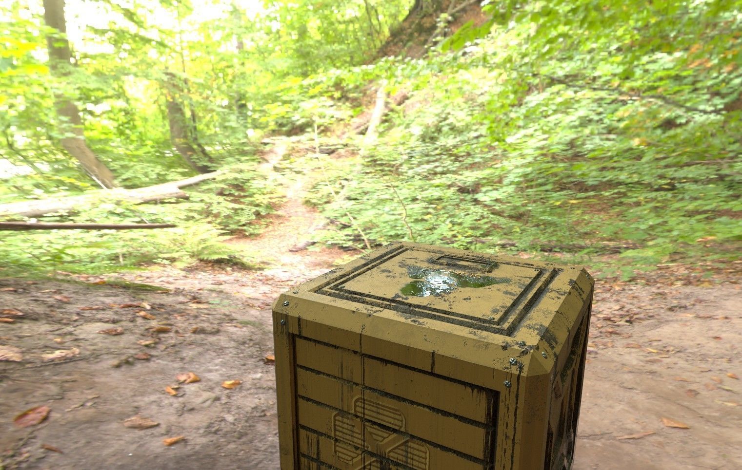 Sci-Fi Crate Box - Rusty GameReady  Low-poly 3D model_6