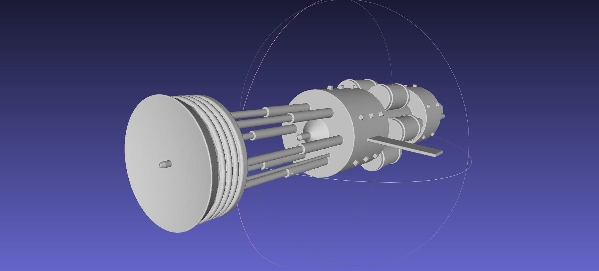 Orion Nuke Driven Hypothetical Spaceship Concept 3D print model_14