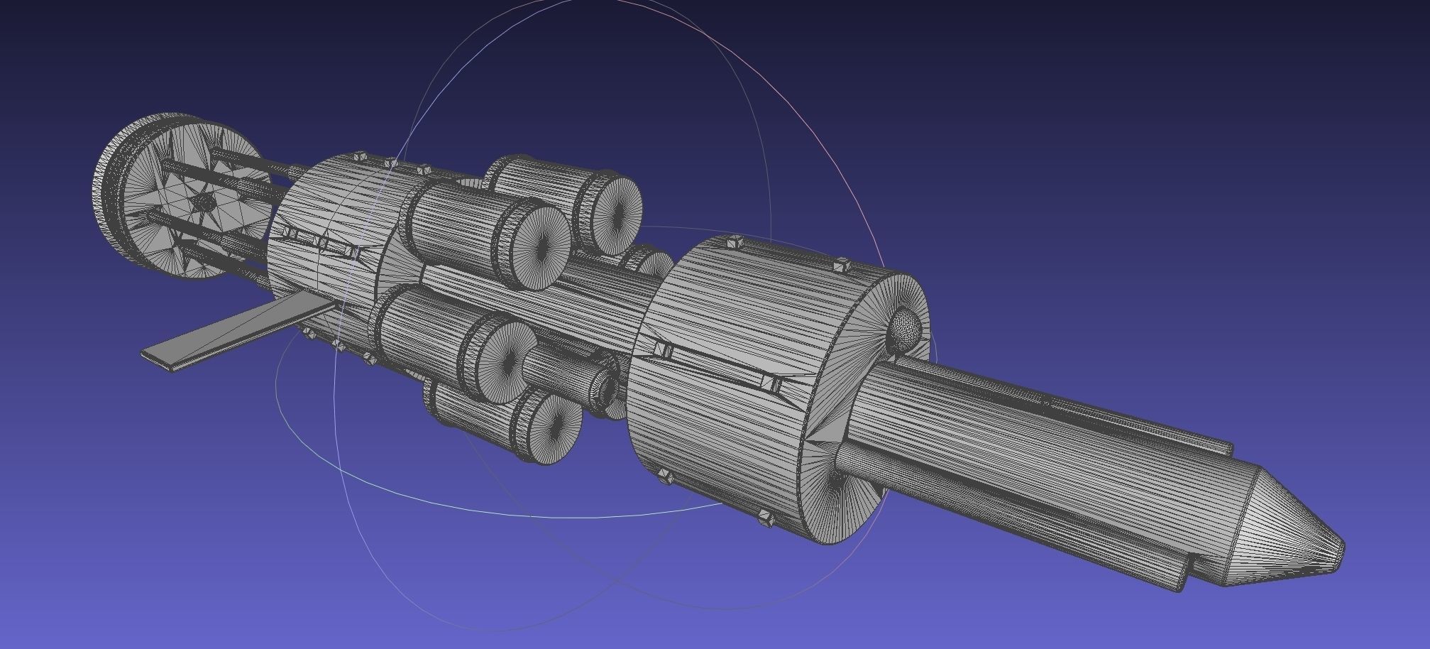 Orion Nuke Driven Hypothetical Spaceship Concept 3D print model_17