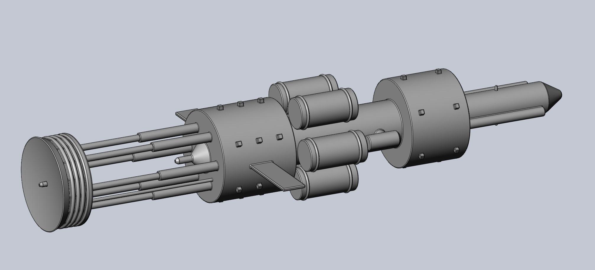 Orion Nuke Driven Hypothetical Spaceship Concept 3D print model_1