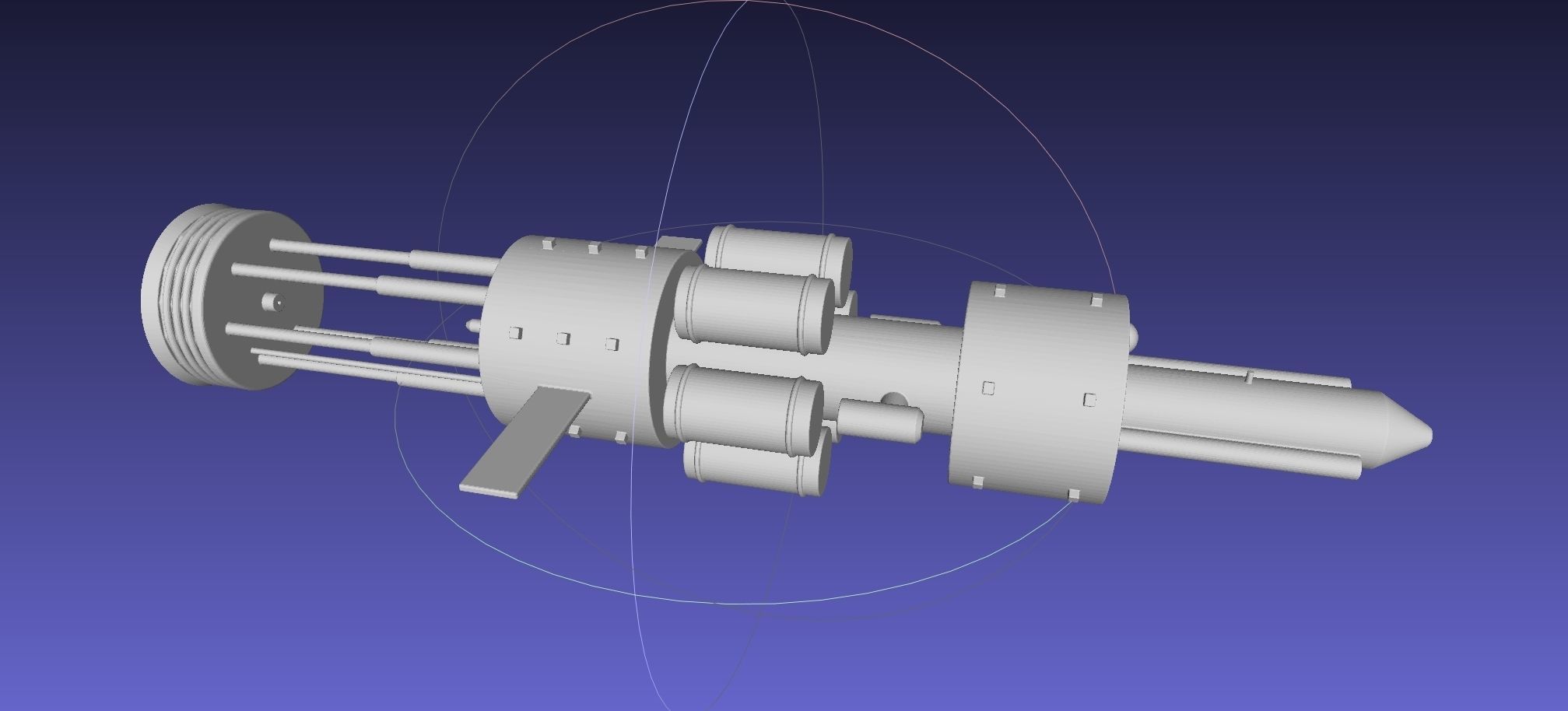 Orion Nuke Driven Hypothetical Spaceship Concept 3D print model_11
