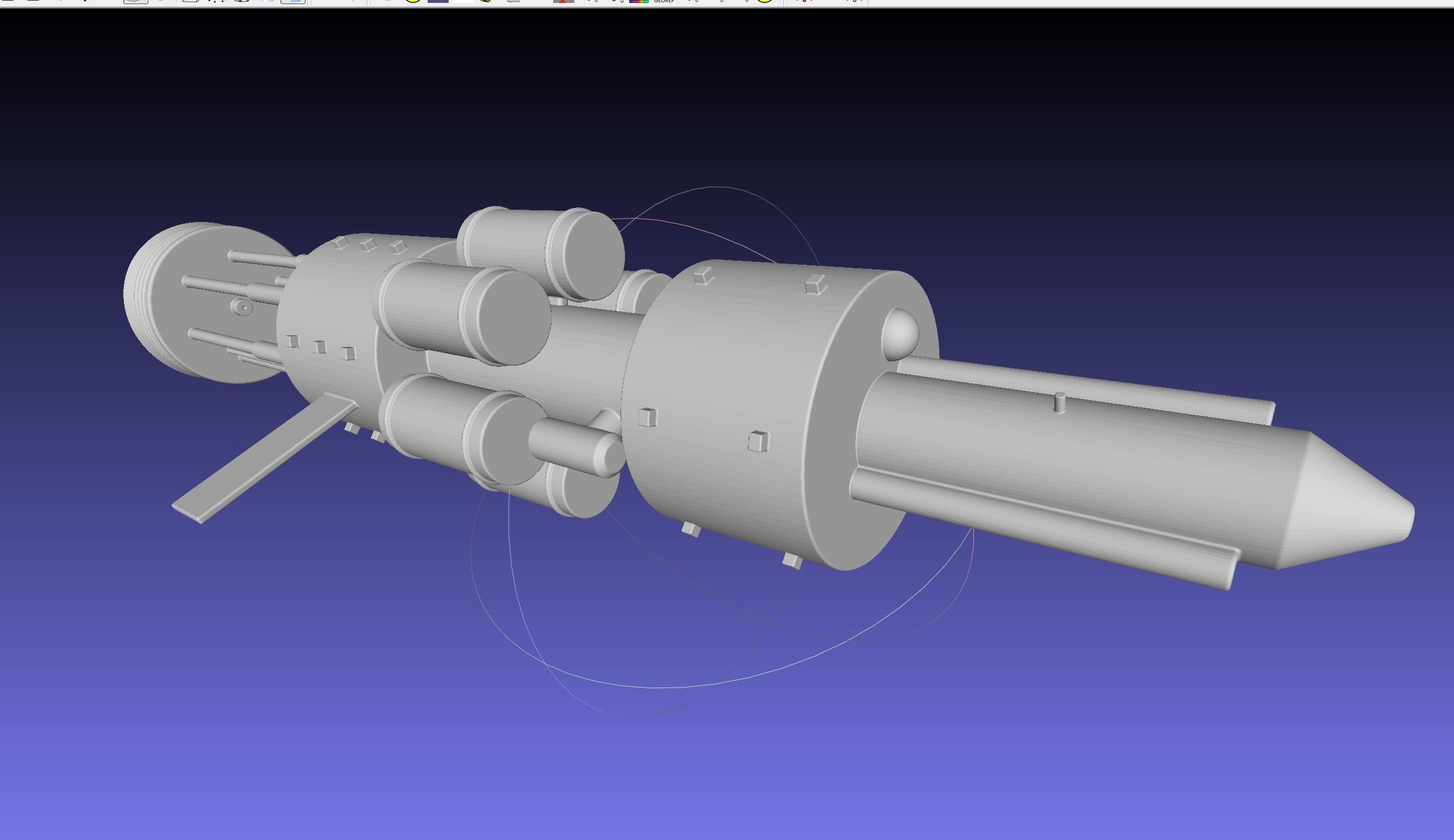 Orion Nuke Driven Hypothetical Spaceship Concept 3D print model_21