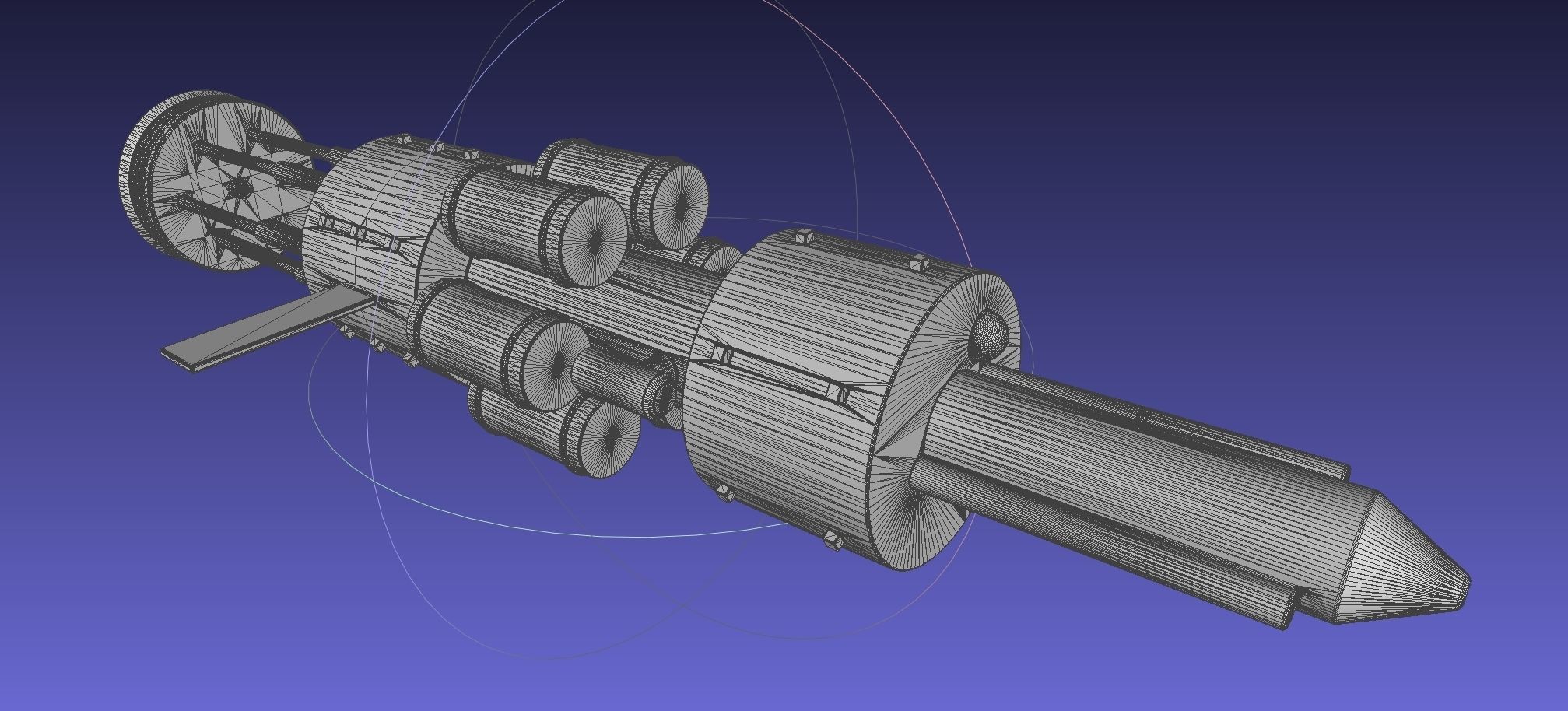 Orion Nuke Driven Hypothetical Spaceship Concept 3D print model_16