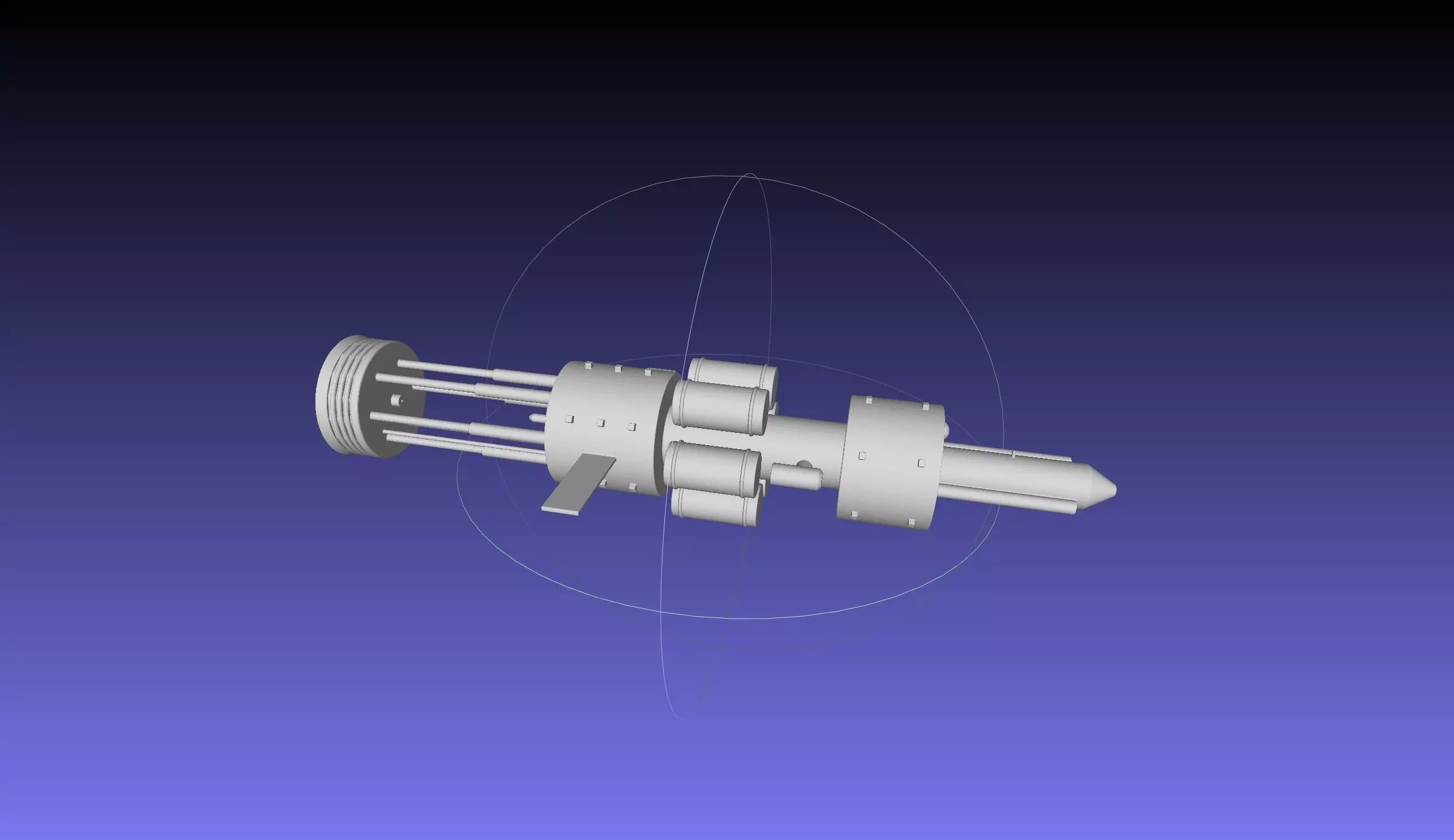 Orion Nuke Driven Hypothetical Spaceship Concept 3D print model_0