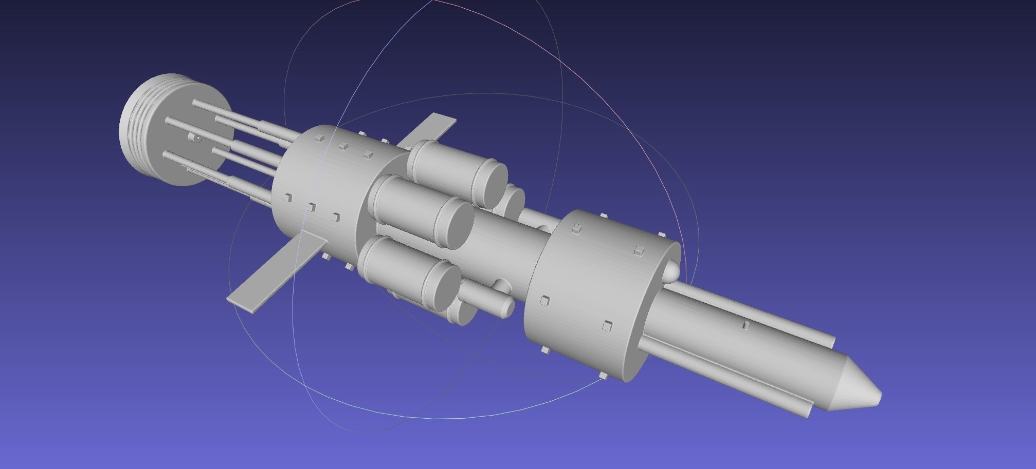 Orion Nuke Driven Hypothetical Spaceship Concept 3D print model_12
