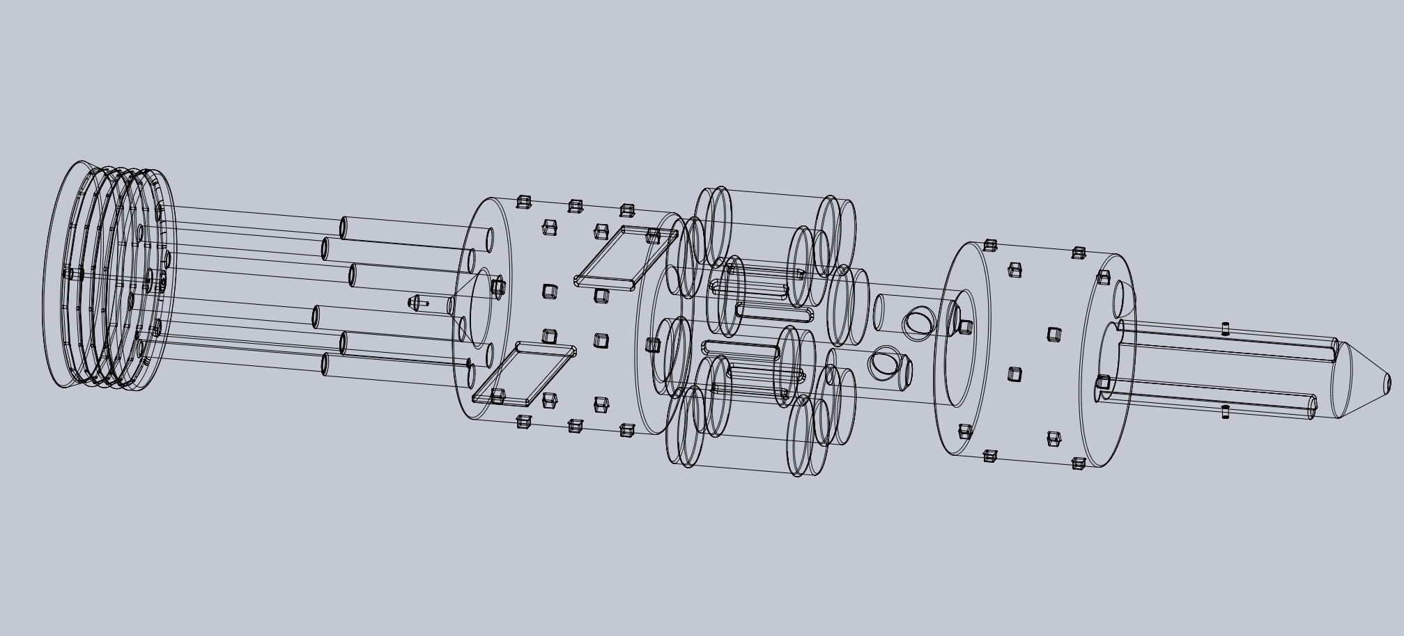 Orion Nuke Driven Hypothetical Spaceship Concept 3D print model_4