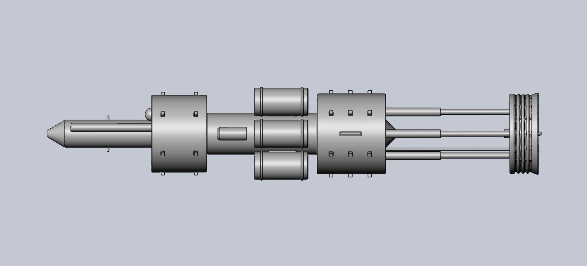 Orion Nuke Driven Hypothetical Spaceship Concept 3D print model_13
