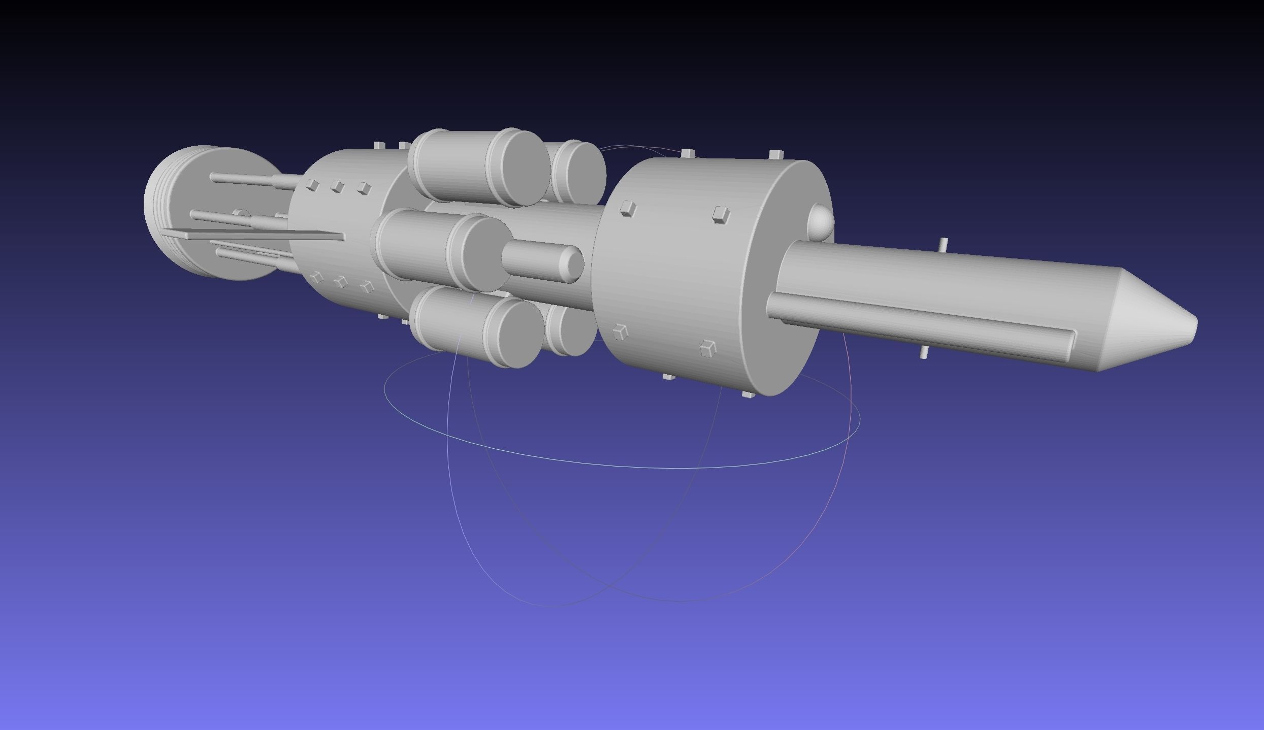 Orion Nuke Driven Hypothetical Spaceship Concept 3D print model_9