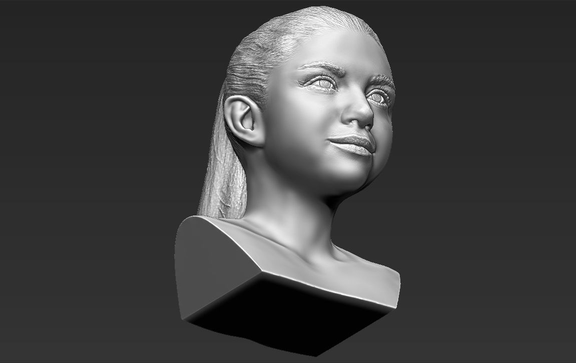 Selena Gomez bust 3D printing ready stl obj formats 3D print model_14