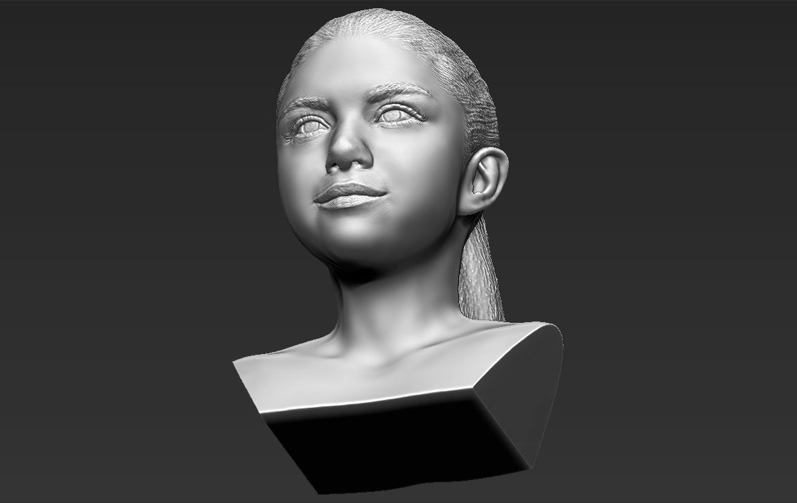 Selena Gomez bust 3D printing ready stl obj formats 3D print model_15