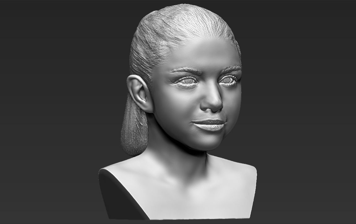 Selena Gomez bust 3D printing ready stl obj formats 3D print model_9