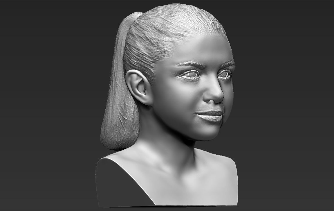 Selena Gomez bust 3D printing ready stl obj formats 3D print model_8