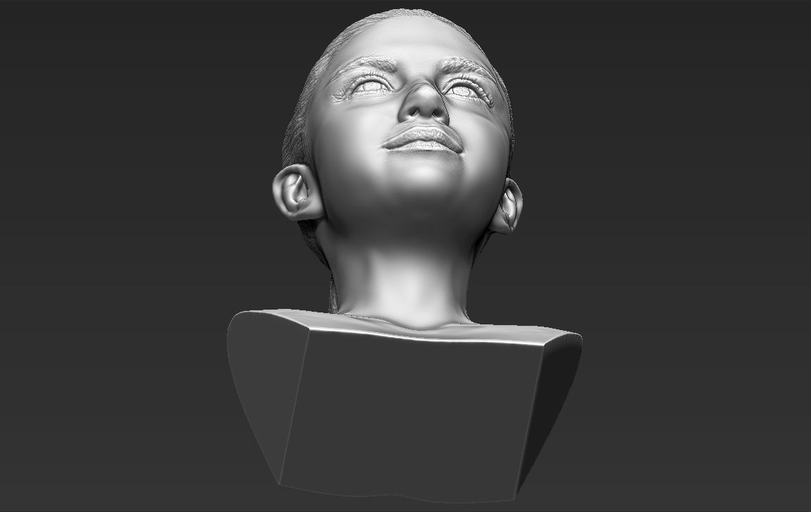 Selena Gomez bust 3D printing ready stl obj formats 3D print model_16