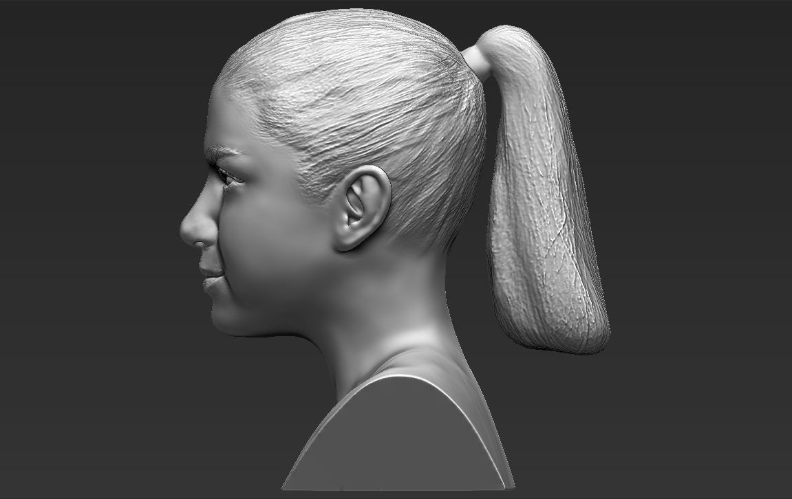 Selena Gomez bust 3D printing ready stl obj formats 3D print model_3