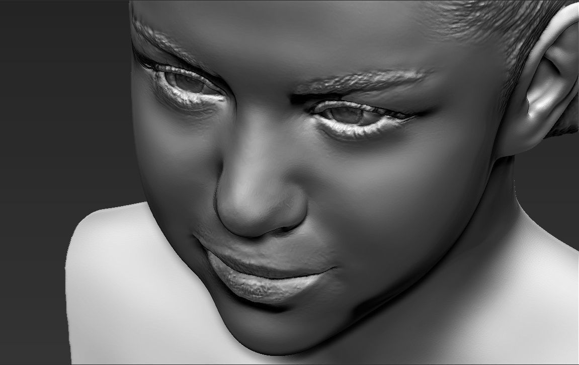 Selena Gomez bust 3D printing ready stl obj formats 3D print model_21